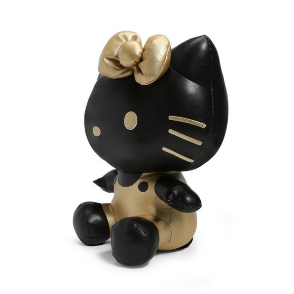 KidRobot Sanrio Collab Hello Kitty Premium 13" Plush (Black and Gold) NEW! - Picture 4 of 8